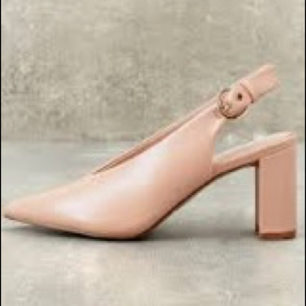 Chinese laundry blush nude leather slingback pumps